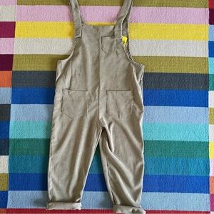 Boutique Sample NWT Light-weight Tan Corduroy Overalls • Size Small
